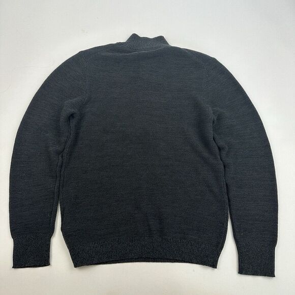 Exofficio Gray 1/4 Zip Long Sleeve Pullover Sweater Mock Neck Sz M Cable Knit - Picture 11 of 13